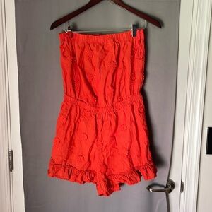 Women’s Ann Taylor Loft Beach Orange romper size small